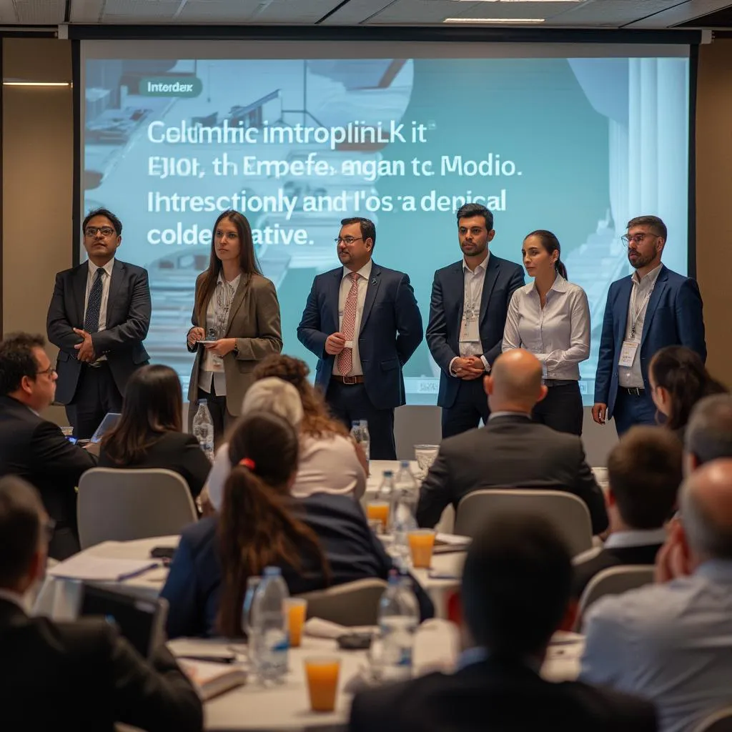 Equipo de InverColombia en conferencia financiera internacional